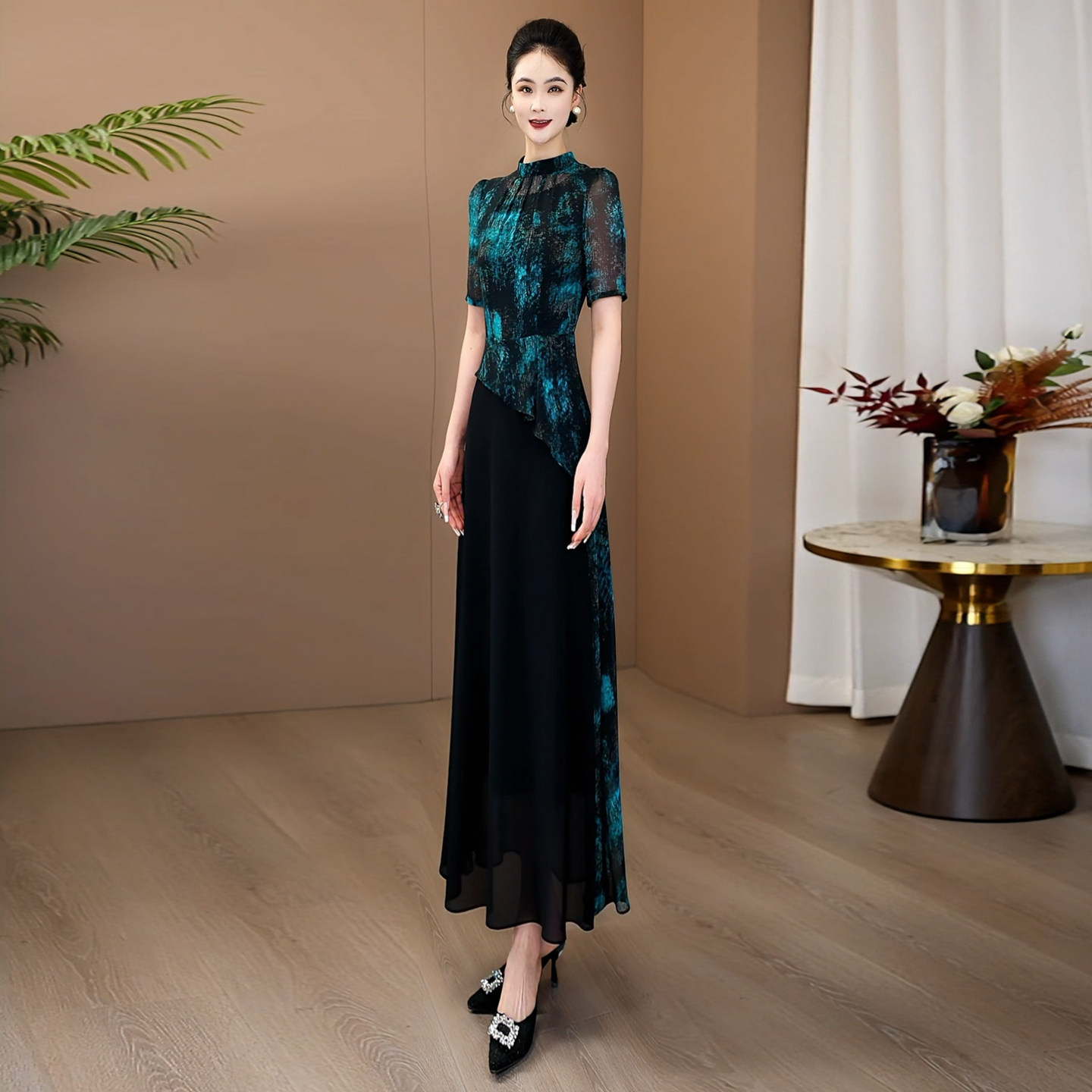 小众不撞款连衣裙2026新款今年流行爆款气质显瘦雪纺超长裙女466