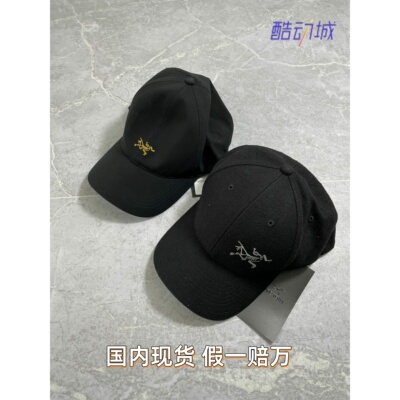 始祖鸟棒球帽鸭舌帽黑金粉红紫色
