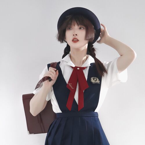 毕业季领结栗下町JK制服