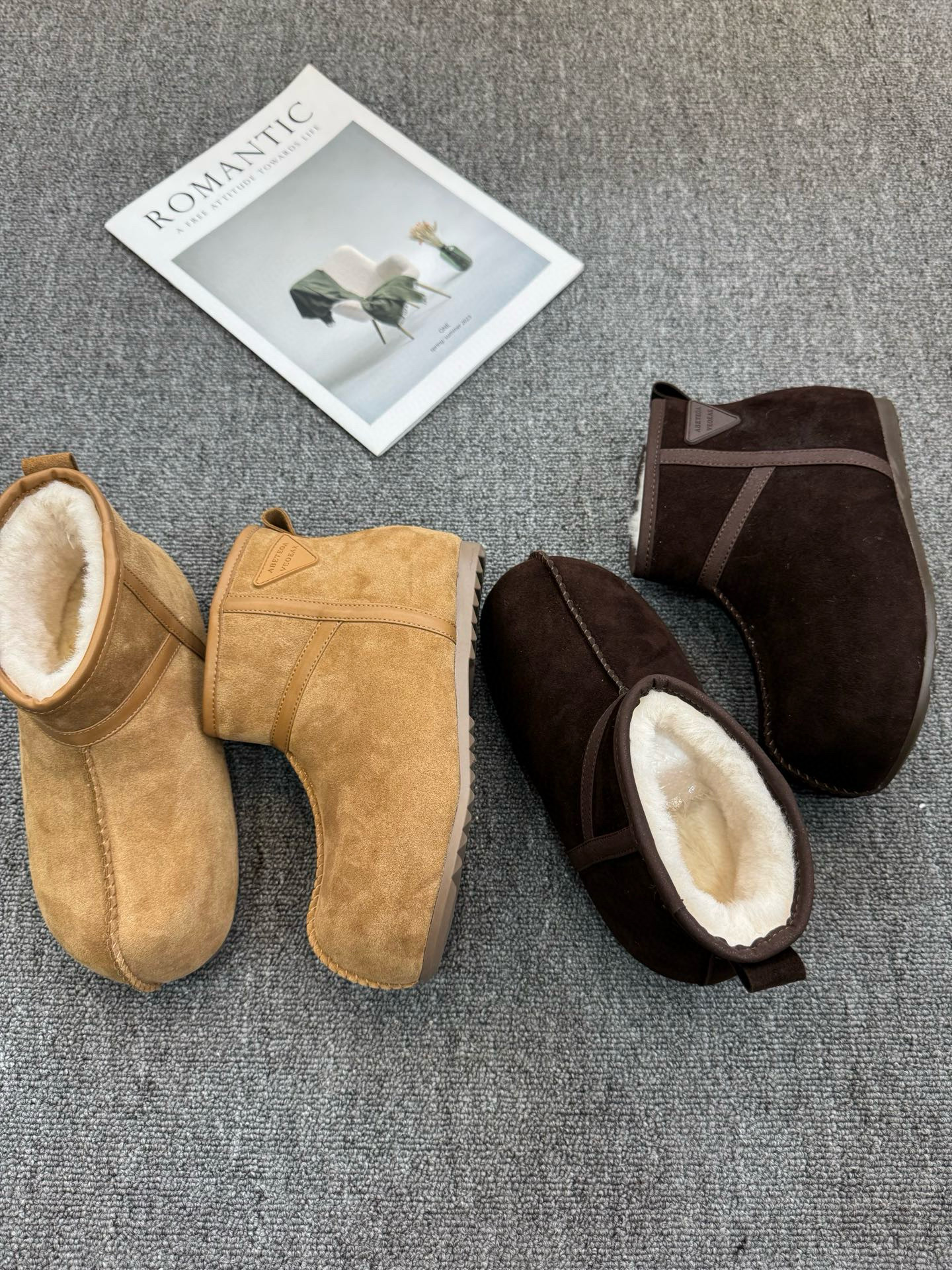 欧洲站2025冬款卡皮巴拉厚底真皮保暖雪地靴加厚绒短筒女靴子4115