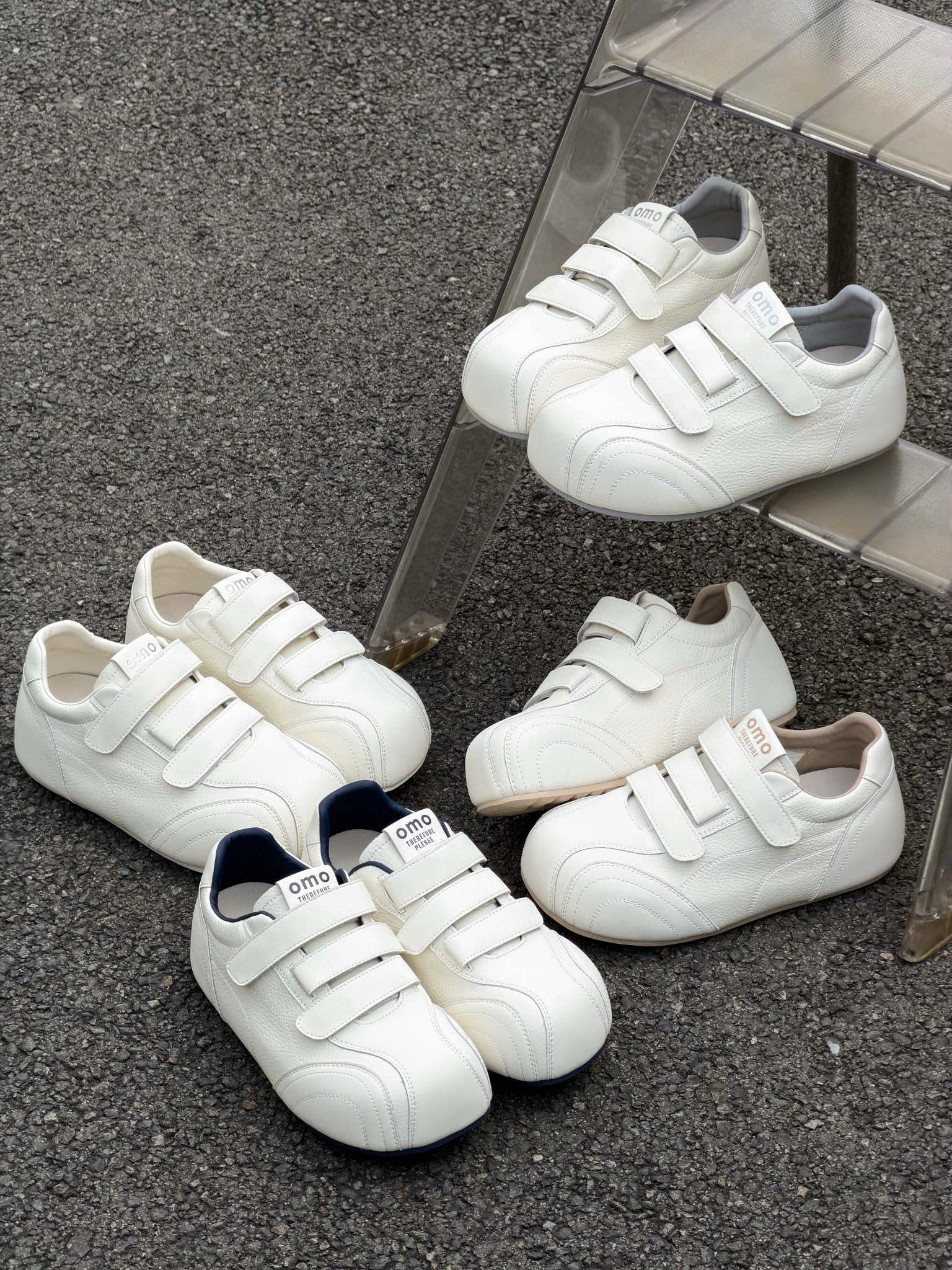 米新款2026春款真皮平底小白鞋板鞋德训鞋魔术贴休闲运动阿甘鞋女,女鞋,时尚休闲鞋,淘宝优惠券,粉丝福利购,淘宝优惠卷