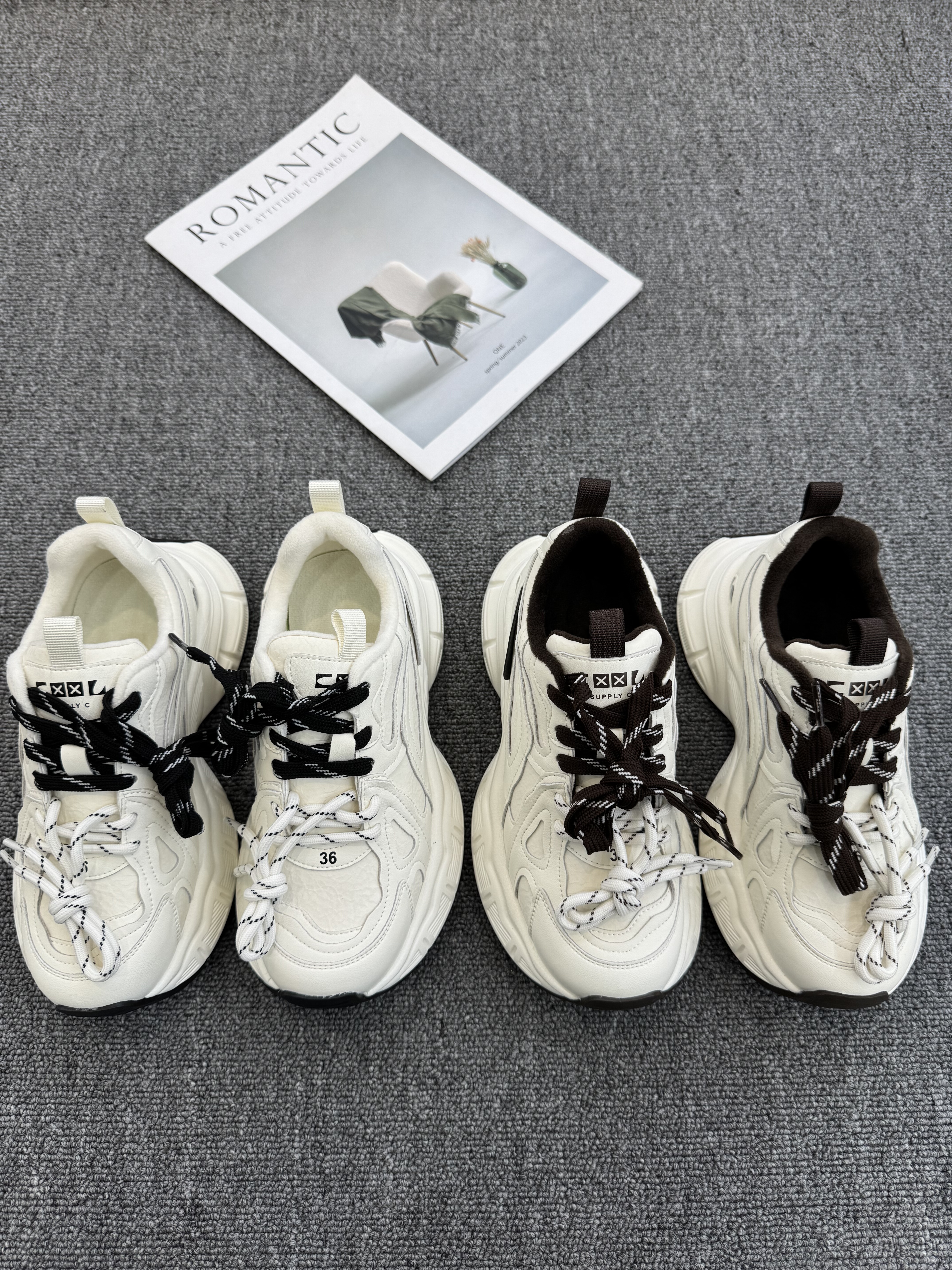 米新款2025冬松糕厚底增高加绒老爹鞋运动休闲鞋时尚百搭保暖女鞋