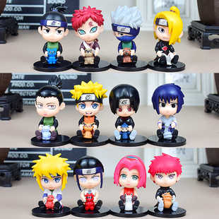 Q版 火影忍者手办坐姿鸣人佐助卡卡西我爱罗鼬盲盒公仔摆件男礼物