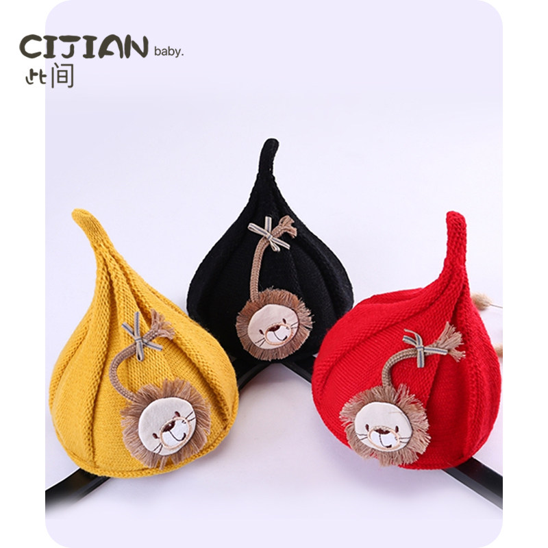 儿童帽子春秋季保暖可爱尖尖帽男童针织宝宝巫师帽女童婴儿潮帽子,童装/婴儿装/亲子装,帽子,淘宝优惠券,粉丝福利购,淘宝优惠卷