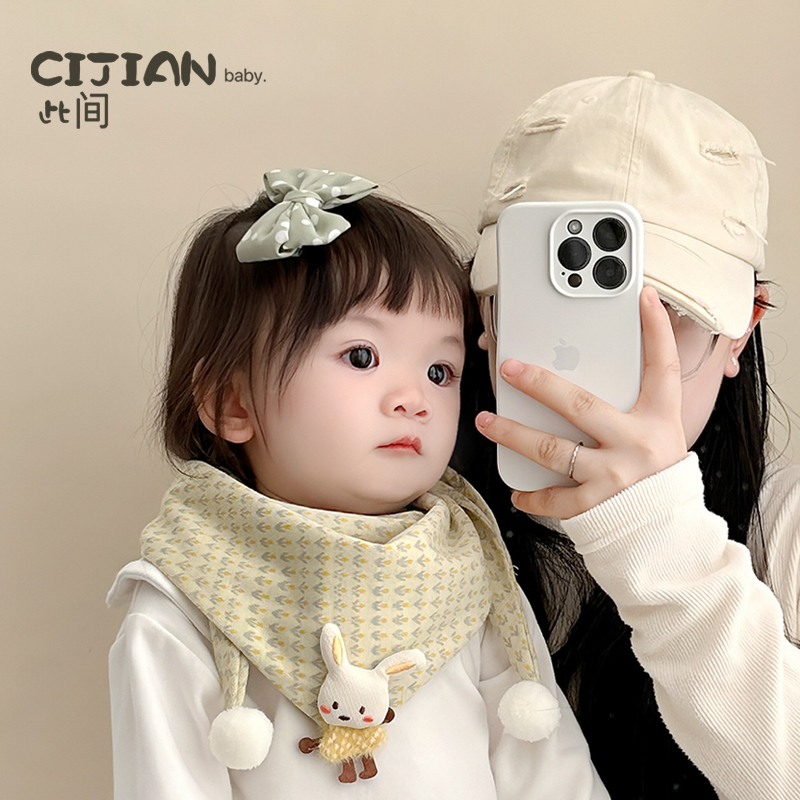 秋冬季超萌三角巾可爱百搭围脖