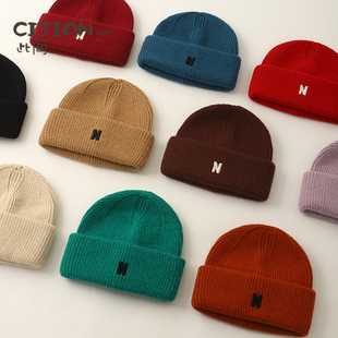 儿童帽子秋冬季保暖加厚针织毛线帽男女宝宝出游百搭防风护耳帽潮