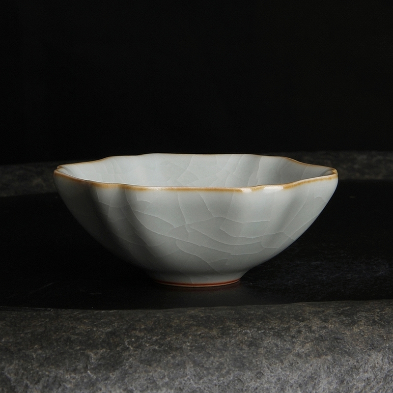 台湾柏采汝窑茶杯 冬青釉月白 柏采窑 BR-115E和意杯品杯功夫茶具