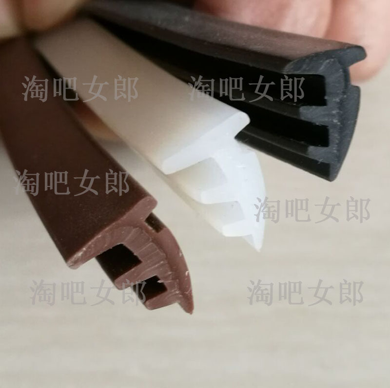 型铝合金固定玻璃密封硅橡胶压条图片