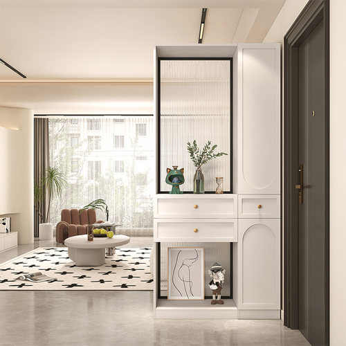 诺克堡入户门玄关柜奶油风