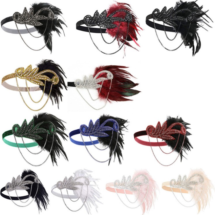 韩版弹性莱茵石珠光头饰发箍