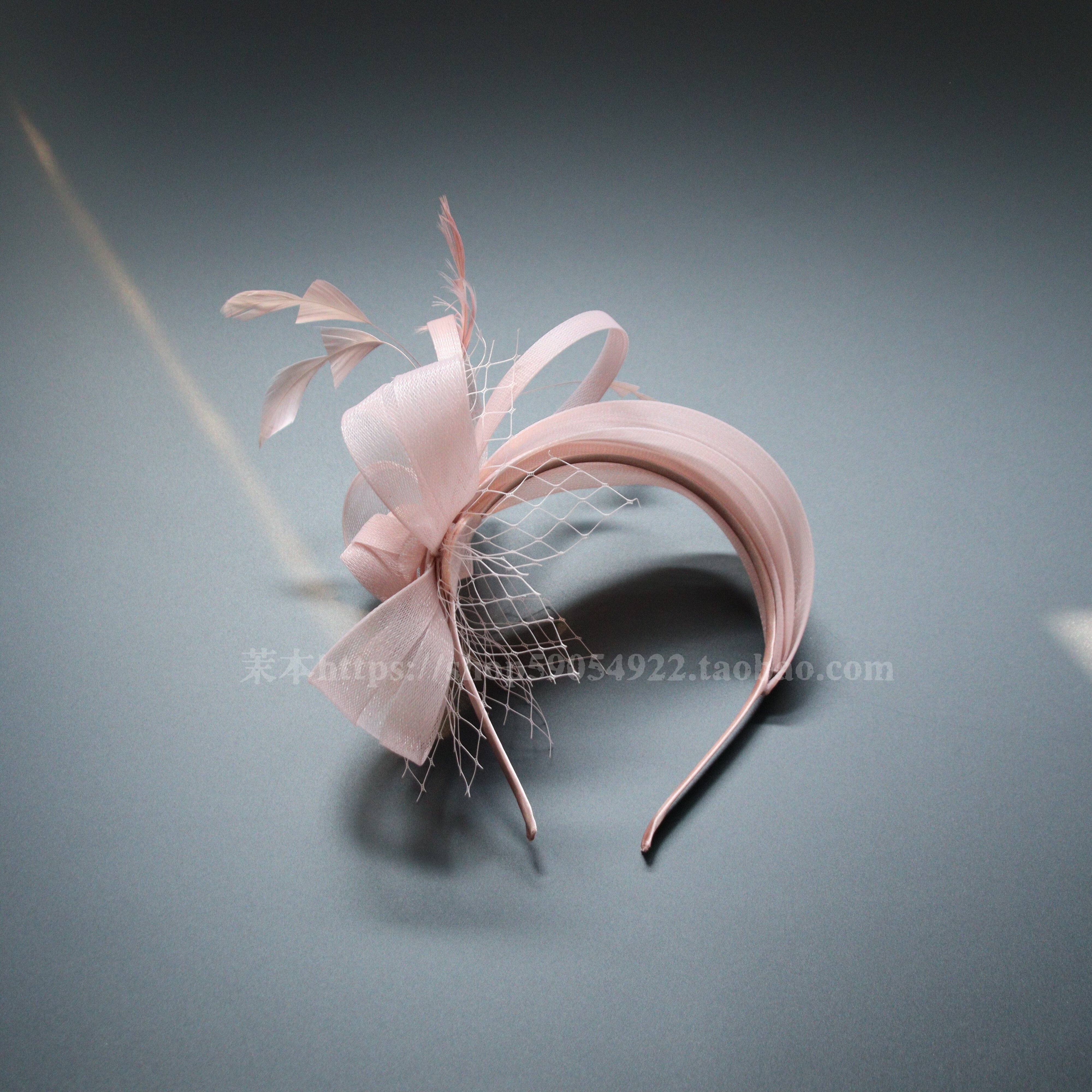 新款发箍网纱羽毛头饰复古优雅百搭头箍儿童晚会演出派对表演头花