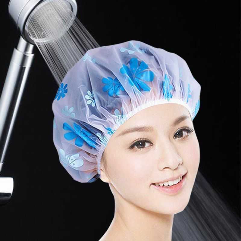 浴帽女防水洗澡浴帽家用浴帽干发帽成人浴帽儿童防水