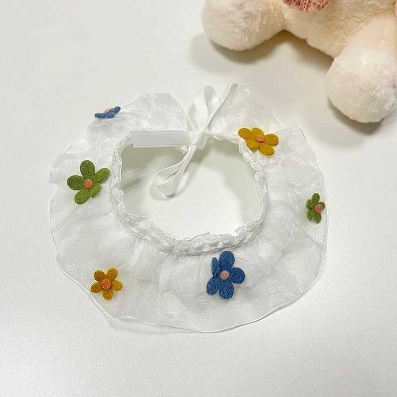 狗狗项圈泰迪猫咪布偶蕾丝围脖仙女可爱公主风口水巾围兜装饰品