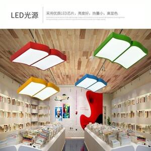LED超亮彩色书本异形灯幼儿园卡通造型吊灯会议室图书馆书店吊灯