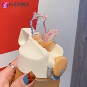 韩版 小清新渐变色磨砂吸管塑料杯男女学生运动健身便携随手水杯子