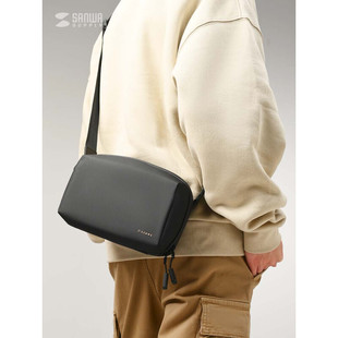 日本SANWA数码收纳包防水防震大容量便携小挎包卡带盒switch收纳包ns保护套充电器数据线内存卡多功能整理袋