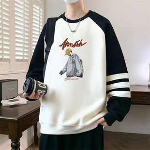 春秋青少年卫衣男款2026新款春秋款长袖圆领春季初中生内搭上衣男