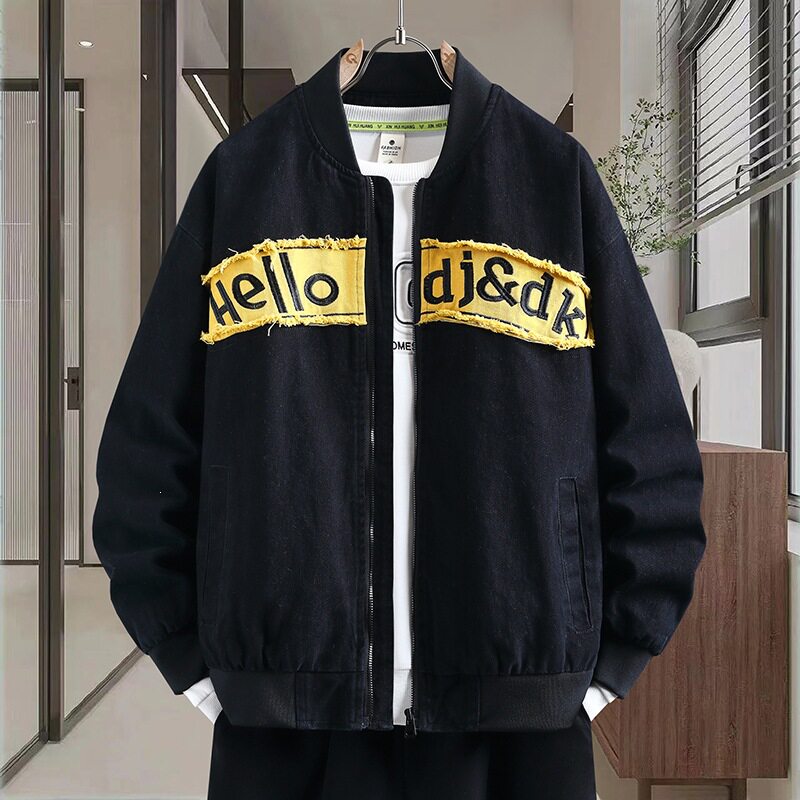 棒球服棉衣外套男贴布宽松短款男士棉服情侣夹克男女同款潮牌上衣