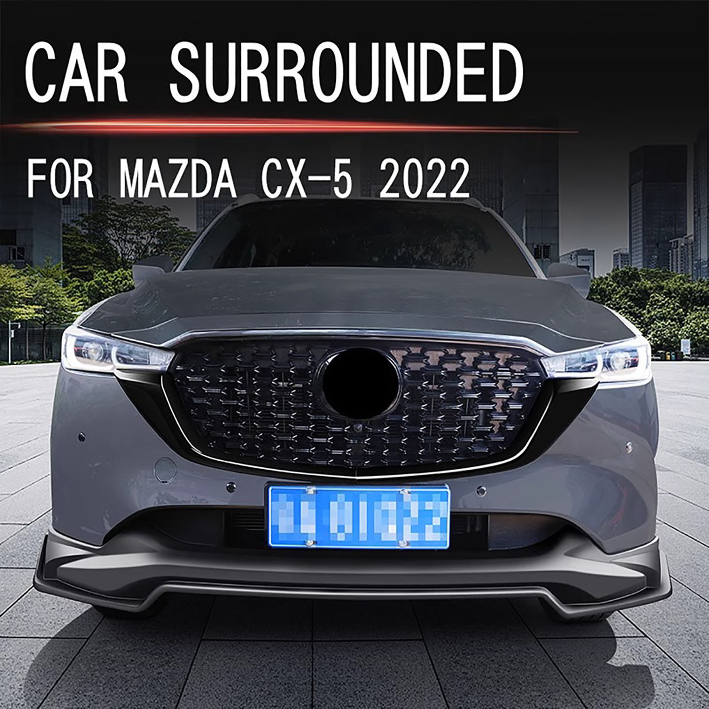 22-25款马自达CX5中网框饰条全新CX-5改装黑武士改装前脸汽车装饰