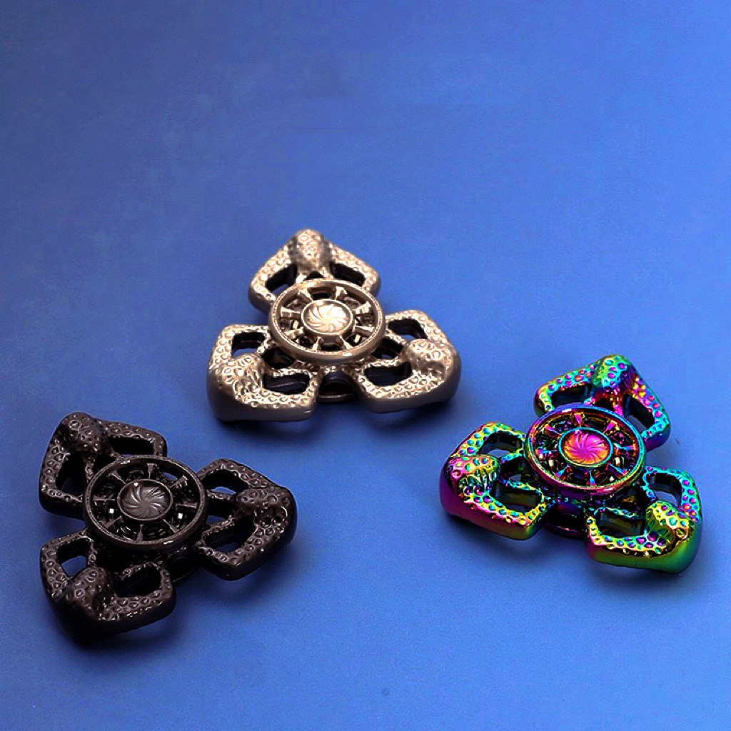 跨境 热销创意烈焰蝴蝶EDC金属解压玩具手指旋转指尖陀螺玩具减压