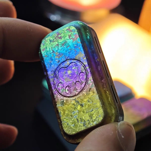 躁动官方正品冰晶钛音叉磁力推牌啪啪币陀螺EDC高端礼品解压玩具