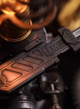 把玩物件MOT锯剑裂空金属宝剑推牌机械黑科技edc玩具解压指尖陀螺