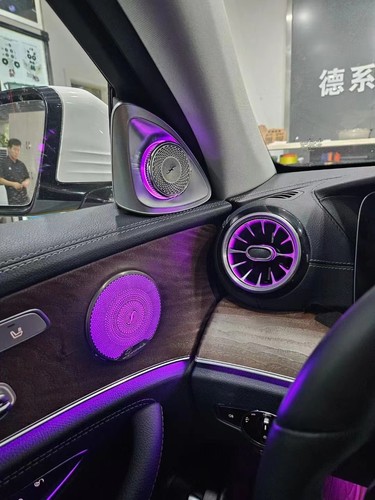 奔驰C级E级GLC旋转高音喇叭四门发光盖板发光旋转glegls旋转高音