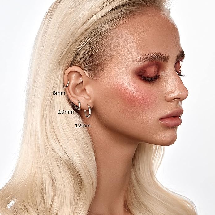 医学级钛合金耳环圈圈睡觉免摘