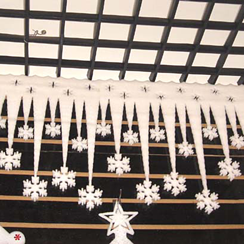 圣诞泡沫雪花冰条雪景氛围布置品
