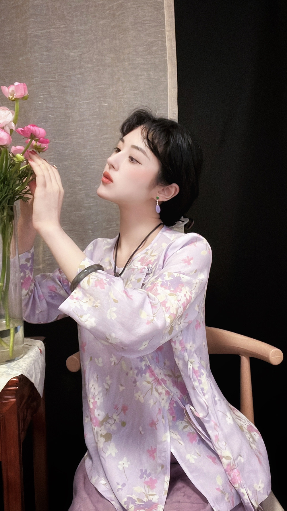 春夏中国风复古系带温柔上衣