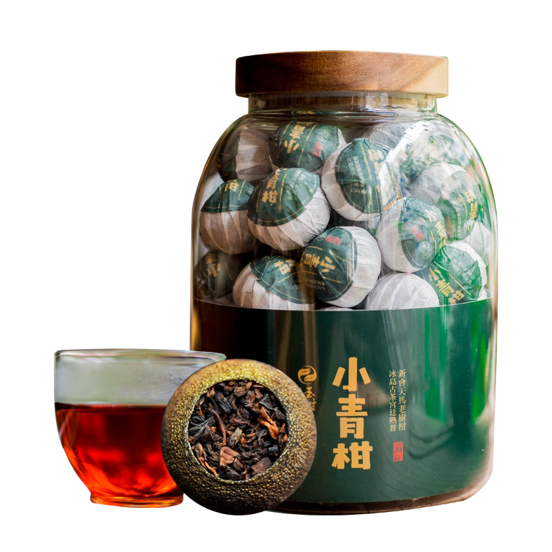 玉树湾冰岛新会天马小青柑生晒茶