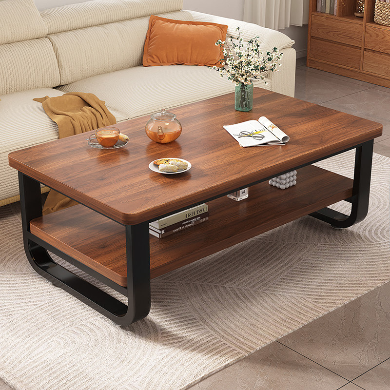 中古风茶几客厅2026新款简易家用小户型现代简约实木生态板茶几桌