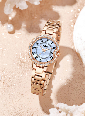 FILA斐乐贝母面轻奢手表女小表盘腕表礼盒生日新年实用礼物6649