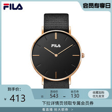 FILA斐乐手表男女情侣表简约时尚潮流大表盘尼龙带欧美腕表6028