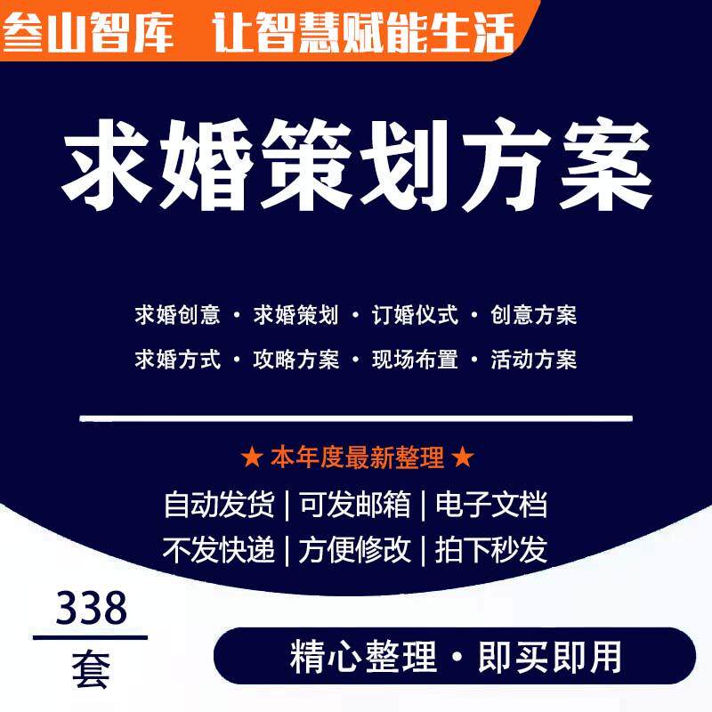 求婚策划方案 浪漫经典表白情人节告白活动订婚仪式策划资料