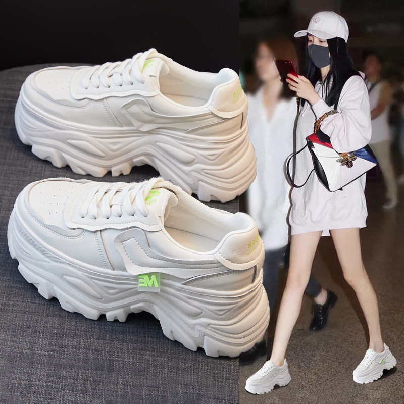 老爹鞋女鞋2026新款春季松糕厚底爆款休闲运动鞋春款内增高小白鞋
