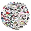 100 non-repeating new style basketball shoe stickers