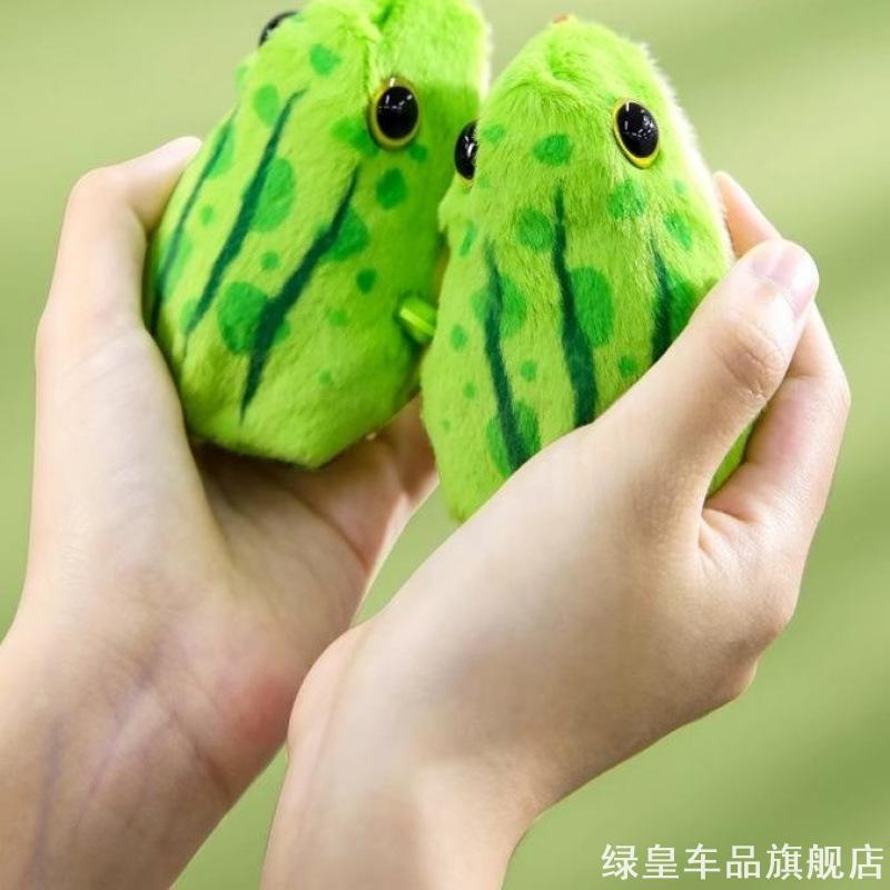 发条毛绒跳跳小鸡玩具怀旧仿真蹦跳鸭子婴儿童宝宝上链学爬行动物