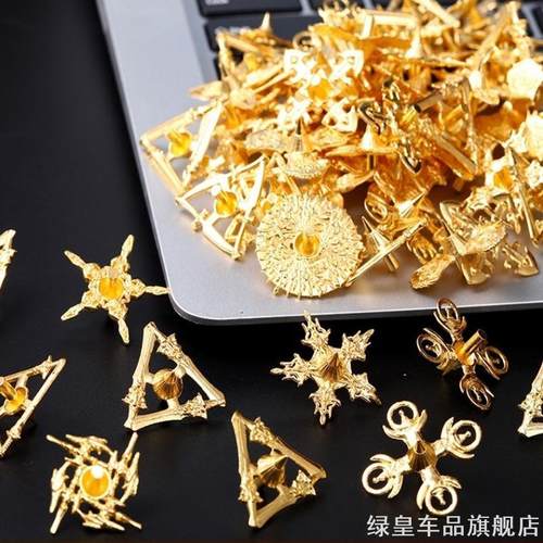 2023年新款合金小陀螺黄金金色迷你旋转玩具儿童男孩手转炫酷造型