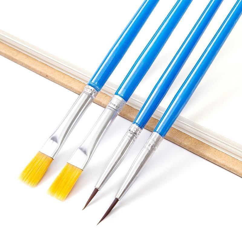 多功能平头笔刷勾线笔数字油画笔石膏娃娃排笔水粉水彩笔丙烯画笔
