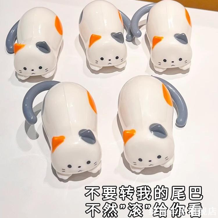 发条翻滚小猫 手动上弦卡通可爱仿真小猫解压益智网红创意小玩具