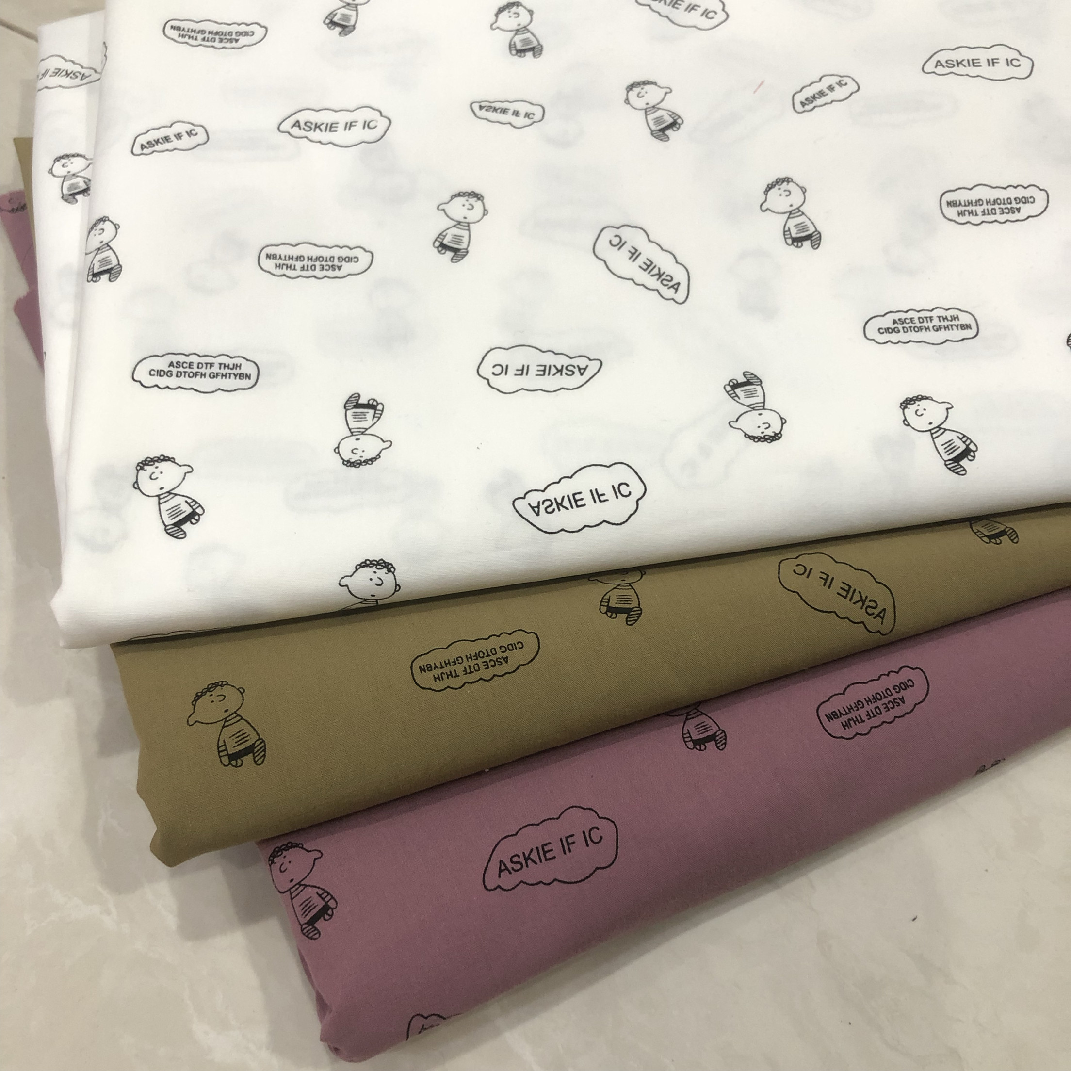 新品外贸全棉洗水印花面料  小男孩碎花布料 休闲服棉服衬衫用料