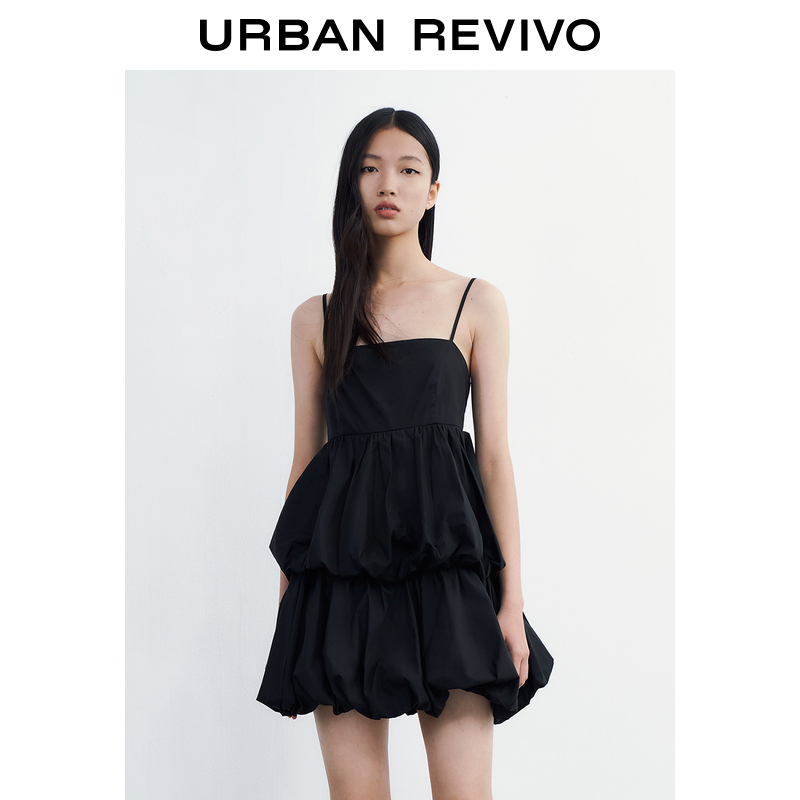 UR2023夏季新款女装法式叠层迷你蓬蓬宝藏薄连衣裙UWV732057
