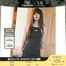 UR2024夏季 复古运动风拼色贴标长款 女装 新款 S型连衣裙UWV740026
