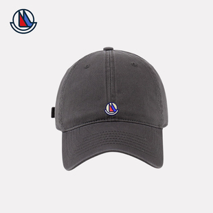 【官网正品】蒙口米色纯色棒球帽男女款圆脸可戴大头围软顶鸭舌帽