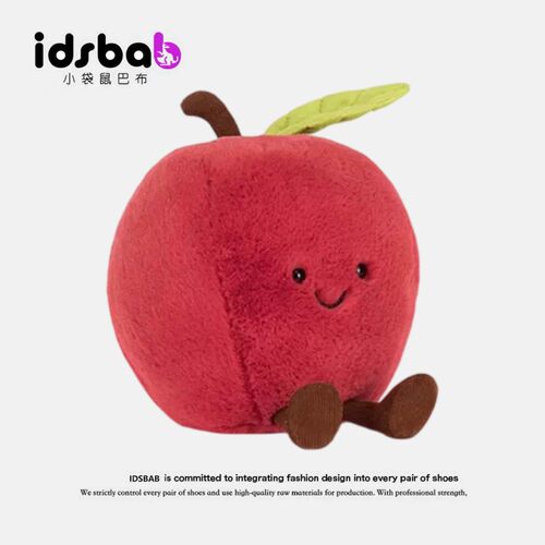 英国IDSBAB小袋鼠巴布趣味红苹果毛绒玩偶公仔布娃娃玩具生日礼物