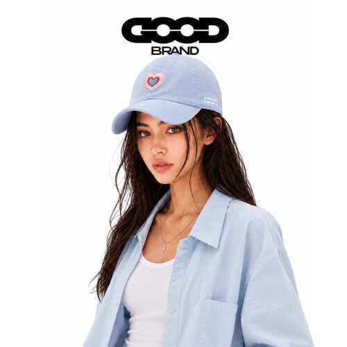 【正品直售】GOOD BRAND新品贴布爱心棒球帽女韩版百搭水洗鸭舌帽