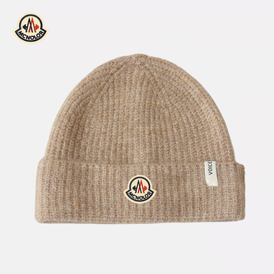 【正品现货】蒙口米色针织帽秋冬毛线帽冷帽套头帽百搭显脸小帽子