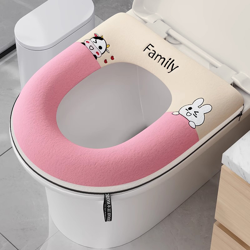 马桶坐垫盖四季通用坐便套垫圈子家用秋冬季防水拉链款可爱风加厚,家庭/个人清洁工具,马桶套/马桶座圈,淘宝优惠券,粉丝福利购,淘宝优惠卷