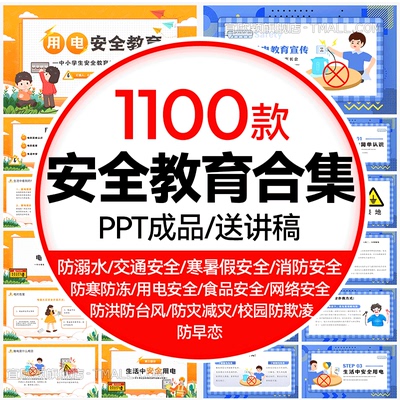 yxy幼儿园小学生安全儿童教育课件ppt模板交通食品用电防溺水拐骗